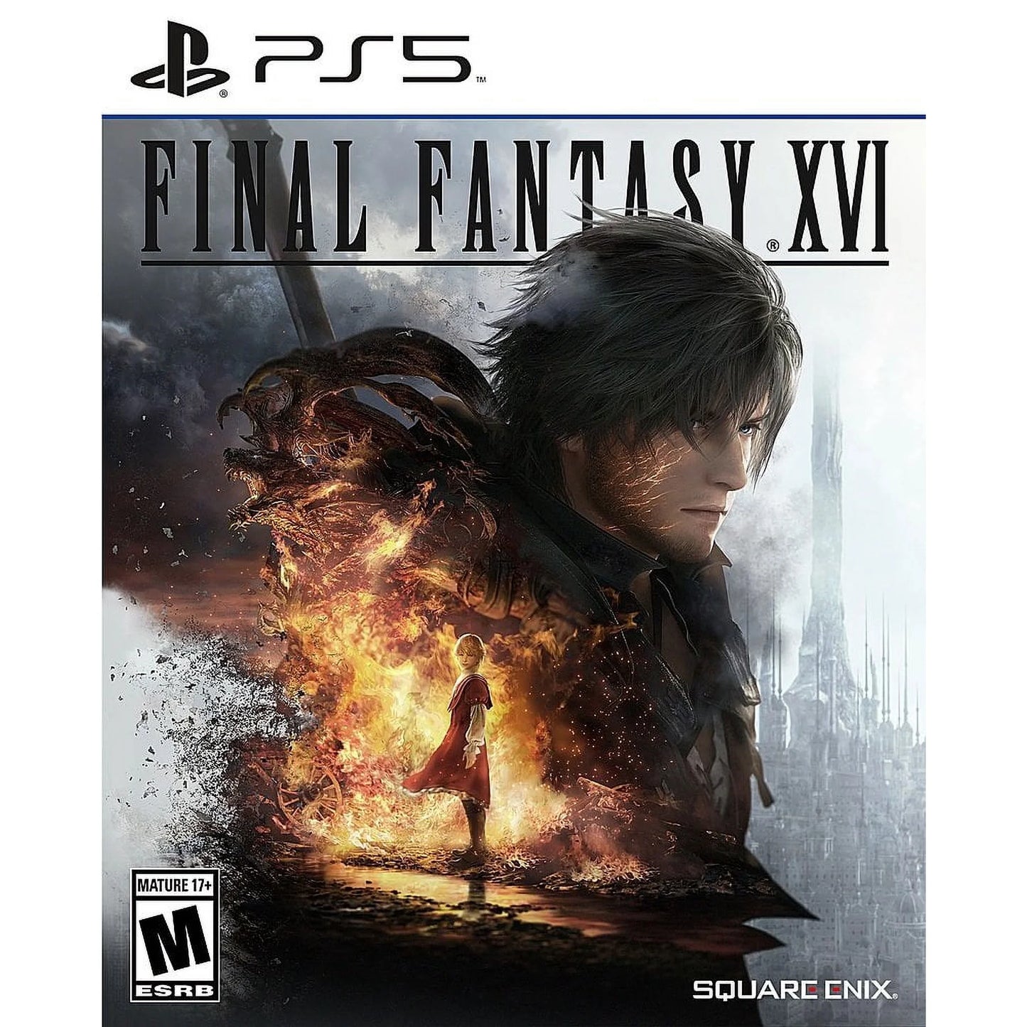 PlayStation 5 Disc Edition FINAL FANTASY XVI Bundle and Mytrix 8K HDMI Ultra High Speed Cable - White, PS5 825GB Gaming Console