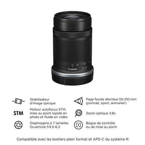 Canon EOS R100 Black Mirrorless Camera + RF-S 18-45mm Lens