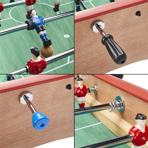 Luxury Adult Wooden Table Football Telescopic Bars 2 to 4 Players 3 Cork Balls Included
