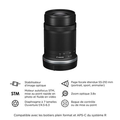 Canon EOS R100 Black Mirrorless Camera + RF-S 18-45mm Lens
