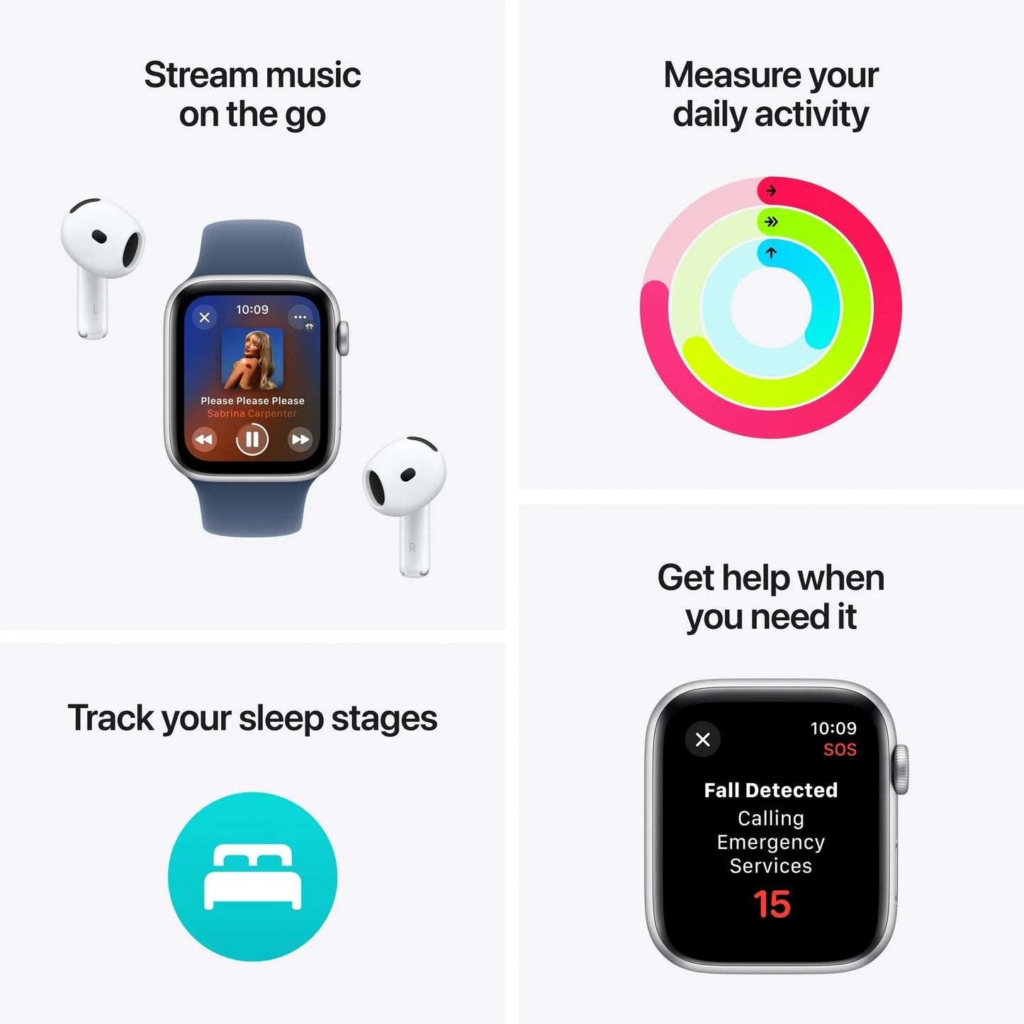 Apple Watch SE (2nd Gen) [GPS + Cellular] Smartwatch with 40mm Silver Aluminum Case with Denim Sport Band - M/L. Fitness & Sleep Tracker, Crash Detection, Heart Rate Monitor