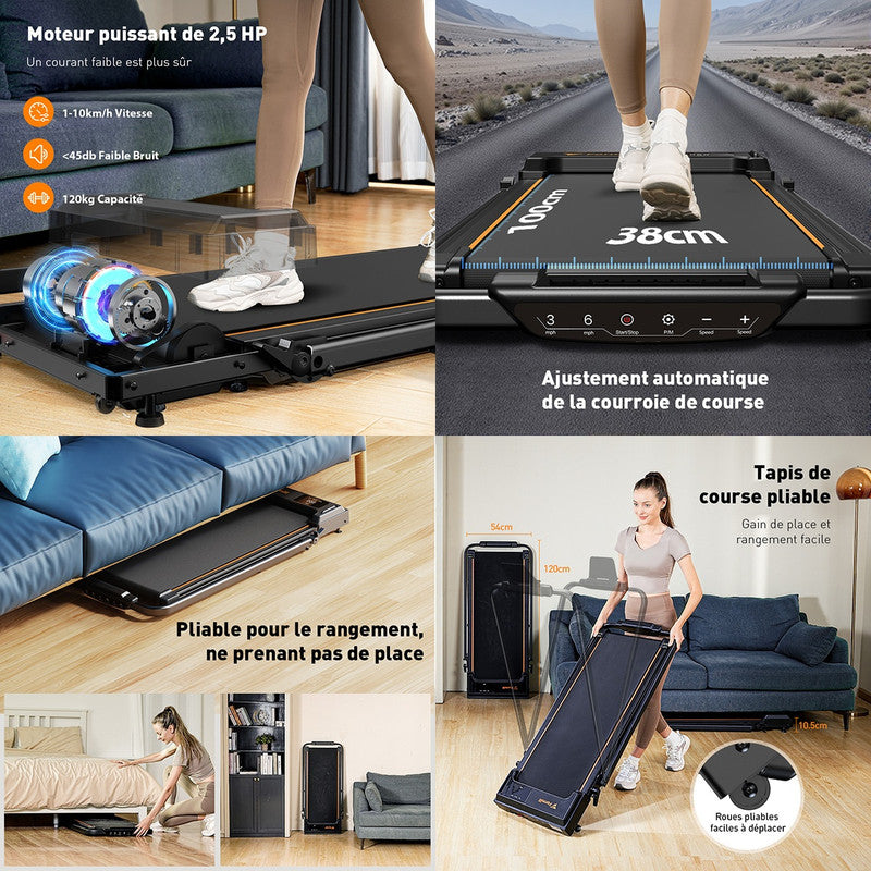FT51 2-in-1 Treadmill, Electric Folding Treadmill